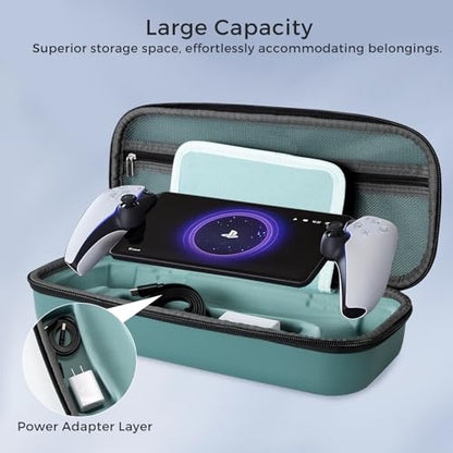 CoBak Hard Carrying Shell Case for PlayStation Portal Remote Player - color: Deep Green