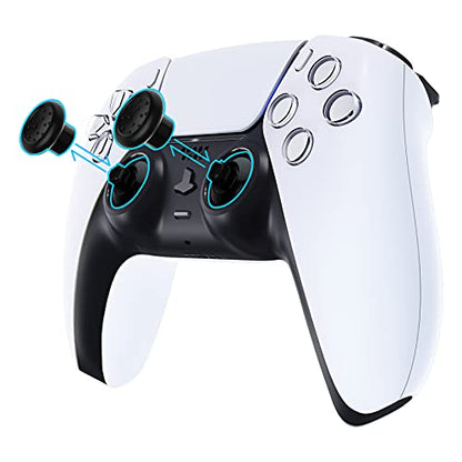 eXtremeRate ThumbsGear Interchangeable Ergonomic Thumbstick for PS5 Controller, for PS4 All Model Controller - 3 Height Domed and Concave Grips Adjustable Joystick - Black - color: Black