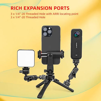 Zeadio Heavy Duty Mini Metal Tripod Stand - Universal Small Table Tripod for Camera, Gimbal, Action Cam, Camcorder, Microphone, LED Light, etc(40kg/88lb Load) - style: Basic Version