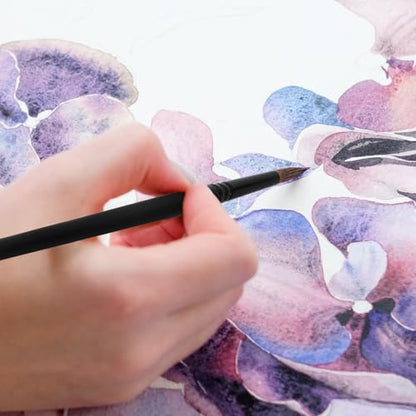 Watercolor Brushes FENORKEY 12Pcs Round for Watercolor, Acrylic, Gouache & Ink