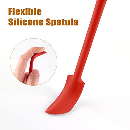 Silicone Spatula Set 6Pcs, Mini Jar Scraper for Makeup & Food - color: Color #3