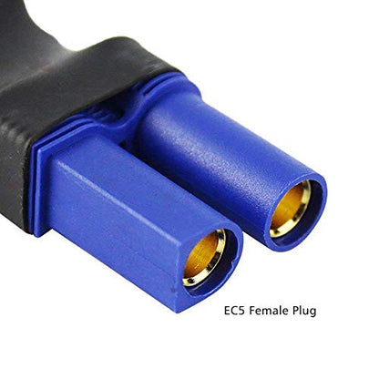 Youme T Male to EC5 Female Adapter Plug for RC LiPo Battery Model Drone 4pc