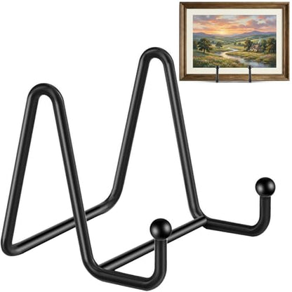 3 Pack 3 Inch Plate Stands for Display, Metal Picture Frame Display Stand - size: 3 in