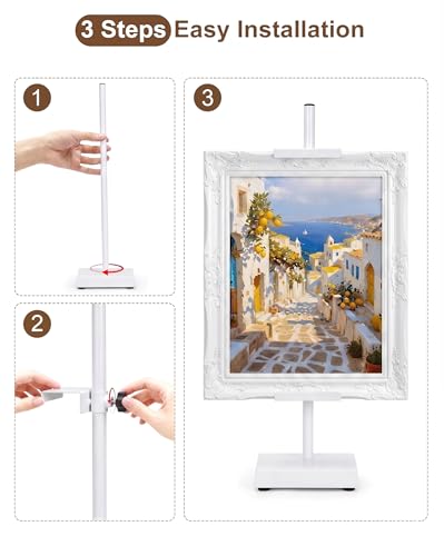 Adjustable Tabletop Easel Stand, White 17" H Easels for Display - color: White 4Pack