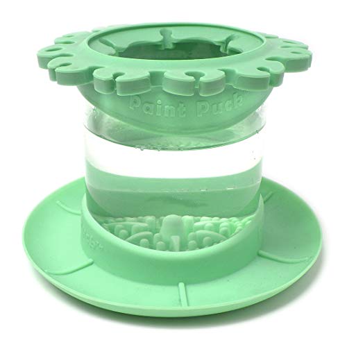 Paint Puck Ultimate Rinse Cup Paint Brush Cleaner, Mug (4 in), Green - color: Green, size: Mug