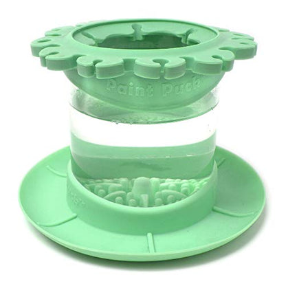 Paint Puck Ultimate Rinse Cup Paint Brush Cleaner, Mug (4 in), Green - color: Green, size: Mug