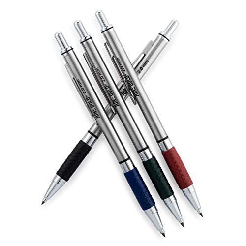 June Gold 4 Mechanical Pencils, 2.0 mm, 108 Refills, 2 Sharpeners,2 Erasers
