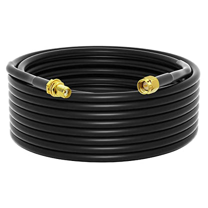 onelinkmore RG58 SMA Female to Male Cable 35Ft, 50 Ohm Copper - size: 35FT