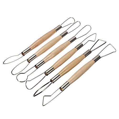 COMIART 6pcs Wax Sculpting Tools Polymer Clay Soap Carvers Modelling Carving Sculpting Tool Pottery Craft Tools Set