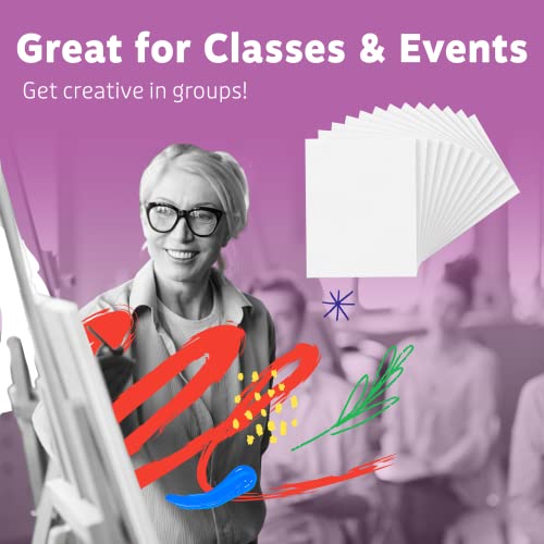8x10 Canvas Boards & 1 Pack Wooden Paint Tray Palette