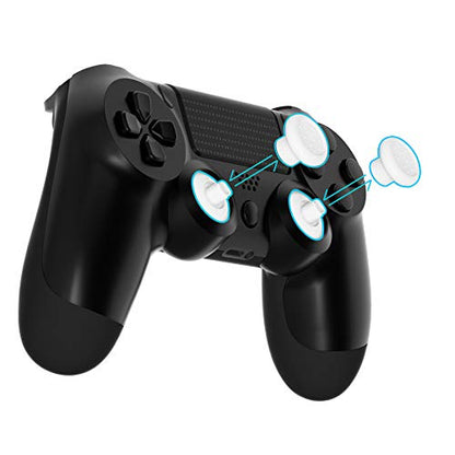 eXtremeRate ThumbsGear Interchangeable Ergonomic Thumbstick for PS5 Controller, for PS4 All Model Controller - 3 Height Domed and Concave Grips Adjustable Joystick - White - color: White