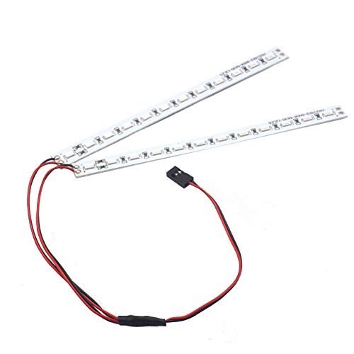 RC 24Leds Chassis Light Aluminum Decorative Dazzle LED Strip 6V Compatible with HSP HPI Recat Racing 1/8 1/10 RC Car Crawler Buggy Truck (Blue) - color: Blue