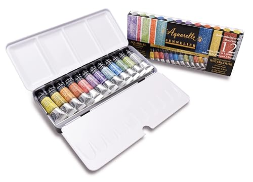 SENNELIER Watercolor Metal Box 12 Tube Set