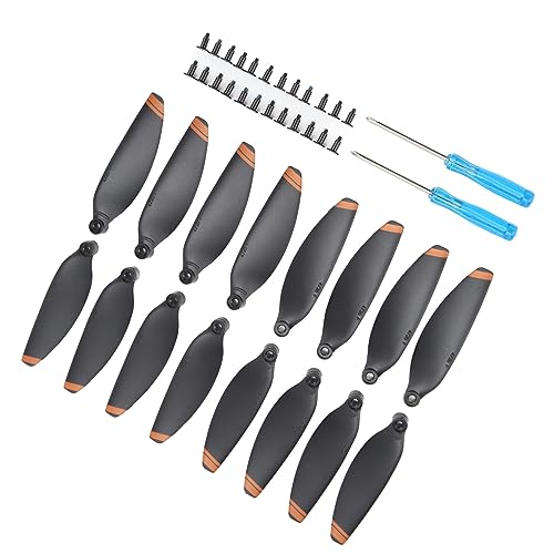 16PCS Drone Propeller Blades Props Replacement, 2.3x0.6in, Low Noise Blades, with 24 Screws 2 Screwdrivers, Stable