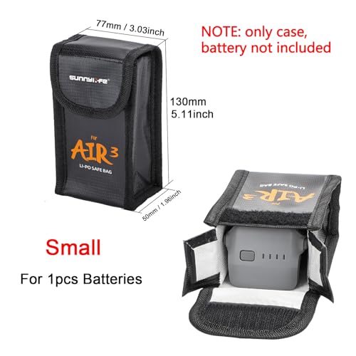 Lipo Battery Storage Case for DJI Air 3s / Air3 (for 1 battery) - size: Small (for 1 battery)