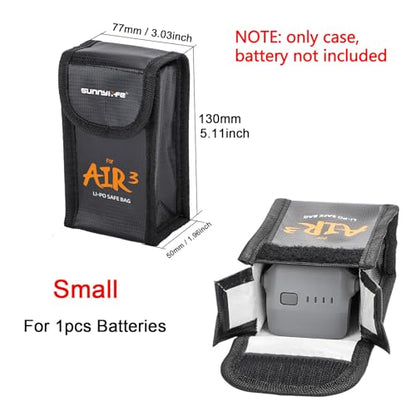 Lipo Battery Storage Case for DJI Air 3s / Air3 (for 1 battery) - size: Small (for 1 battery)
