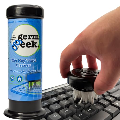 Germ Geek Keyboard & Electronics Cleaning Kit | Patented Precision Brush | Multi-Purpose Tool for Laptop Phone & AirPods | USA-Made, Eco-Friendly & Safe Computer Cleaner - size: 1