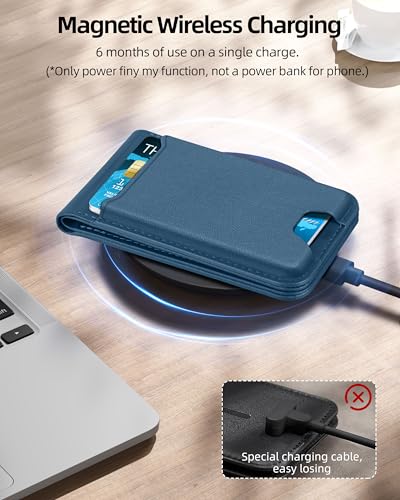 ExtreLife for Magsafe Wallet, Works with Apple Find My, 6 Cards Holder - color: Dark Blue