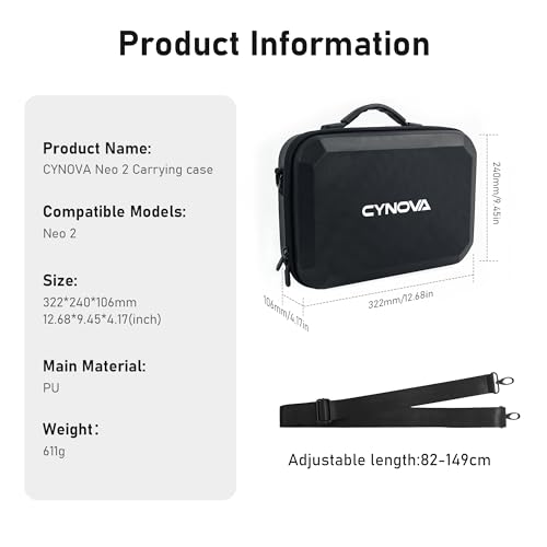 CYNOVA Hard Carrying Case for DJI NEO 2 Accessories