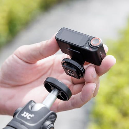 JJC Anti-Slip Cold Shoe Mount Adapter for DJI Mic 2 Receiver,with 1/4"-20 - size: for DJI Mic2 Only