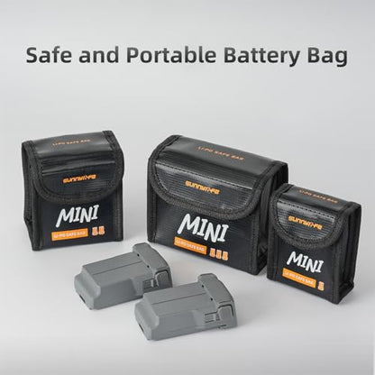 Battery Safe Bag for DJI Mini 5 Pro, Drone Accessories, Fire-proof Explosion-proof Battery Safe Pouch for Charging and Storage (Medium(for 2pcs batteries)) - size: Medium(for 2pcs batteries)
