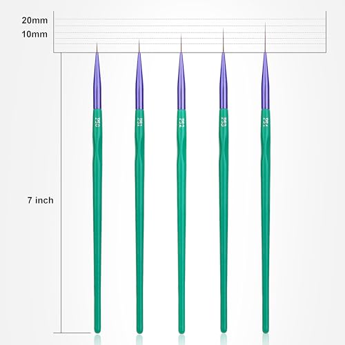 BABYSHEEP Detail Paint Brushes Ultra Fine Tip Thin Brushes - color: Green