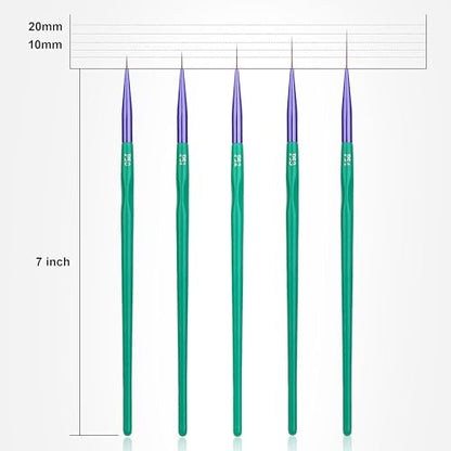 BABYSHEEP Detail Paint Brushes Ultra Fine Tip Thin Brushes - color: Green