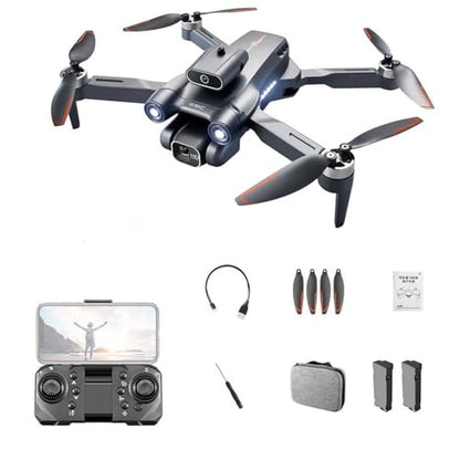 Sonilco S1S Mini Drone with Dual Lens Camera, Brushless Motor, 4-Sided Obstacle Avoidance, LED Light Bar, Altitude Hold, One-Key Return, Wi-Fi FPV, 18min Flight Time, 2 Batteries – Foldable Design (Ages 14+)