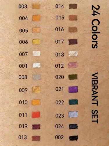 24‑Color Soft Pastel Pencils, Professional Artist Drawing Pencils - color: Brown
