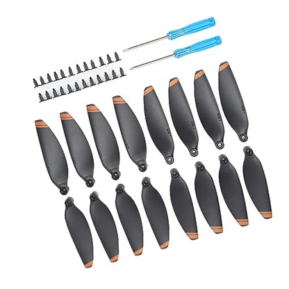 16PCS Drone Propeller Blades Props Replacement, 2.3x0.6in, Low Noise Blades, with 24 Screws 2 Screwdrivers, Stable