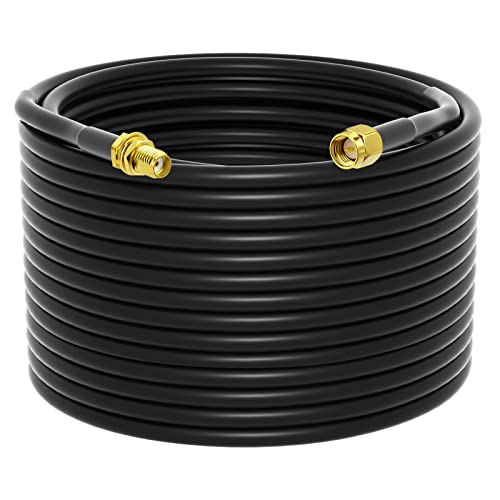 onelinkmore 75ft RG58 SMA Extension Cable, Male to Female, 50 Ohm RF - size: 75FT