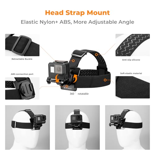 K&F CONCEPT Action Camera Accessories Set for GoPro Hero 13-4 Mission 1 Pro