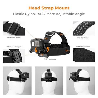 K&F CONCEPT Action Camera Accessories Set for GoPro Hero 13-4 Mission 1 Pro
