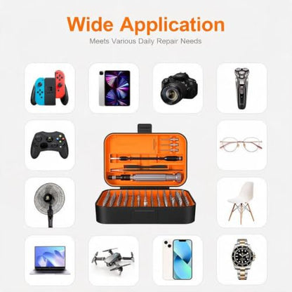 Precision Screwdriver Set, 150 in 1 Mini Screwdriver Set Tool - color: Orange, size: 150
