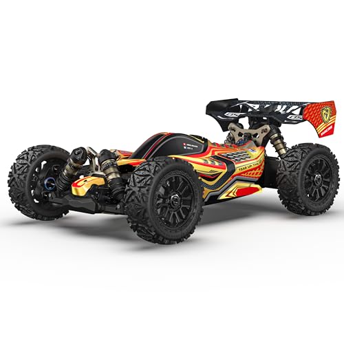 AMORIL RLAARLO DSK 1/8 Remote Control Buggy with 50mph,4WD Dragon Knight RTR (AAA Battery and Lipo not Included),Waterproof, Red, Ages 14+ - color: Red, size: 1:8 RTR