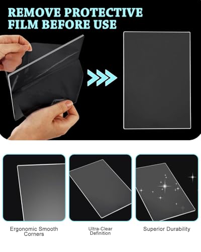 2 Pack Clear Polycarbonate Cutting Pads for Die Cut Machines,7.75x5.88 Inch