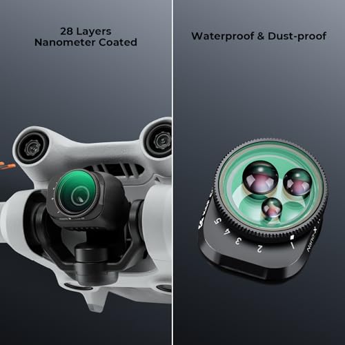 K&F CONCEPT Variable ND2-32 (1-5 Stop) ND Filter for DJI Mini 3 Pro - style: ND2-32