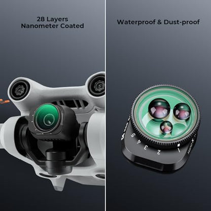 K&F CONCEPT Variable ND2-32 (1-5 Stop) ND Filter for DJI Mini 3 Pro - style: ND2-32