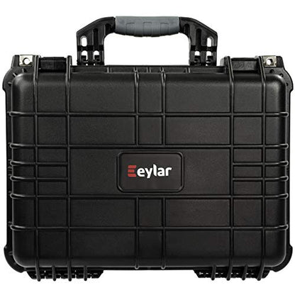 Eylar Standard 16" Gear, Equipment, Hard Camera Case Waterproof with Foam TSA Standards - color: Black