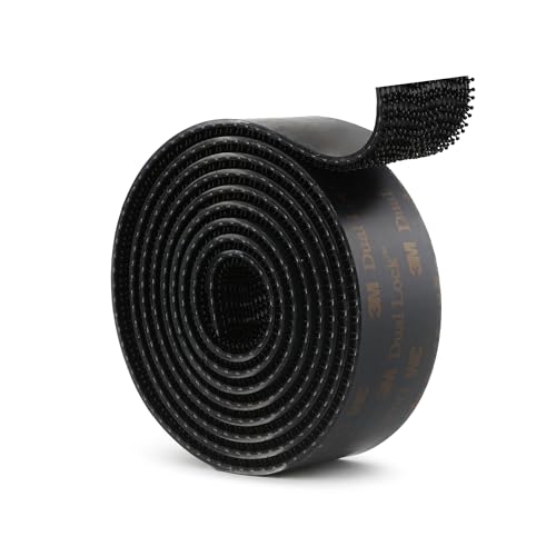 3M Dual Lock SJ3550 Reclosable Fastener, Black, 1"×4ft - size: 1"×4ft, style: 1 Pack