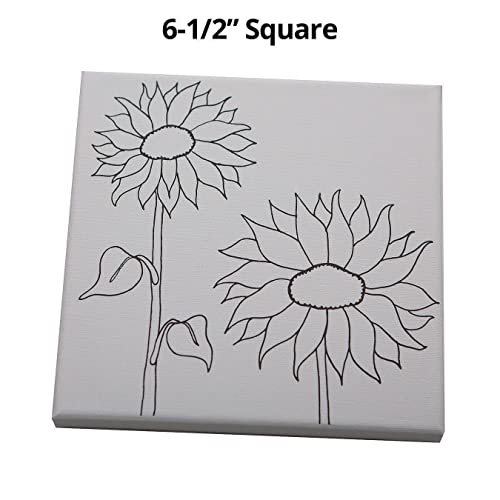 S&S Worldwide Paint-Your-Own Designer Canvas Set II, Pack of 12, Black - style: Set II