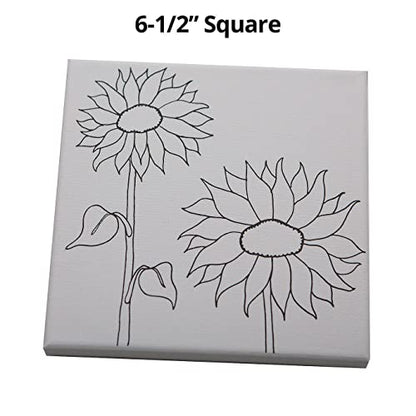 S&S Worldwide Paint-Your-Own Designer Canvas Set II, Pack of 12, Black - style: Set II
