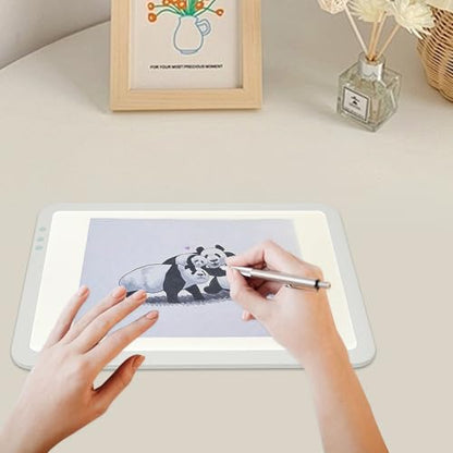Rechargeable A3 Light Pad LED, Adjustable Brightness Tracing Light Box with 3 Colors, Portable Wireless Light Board for Diamond Painting Sketching and Drawing