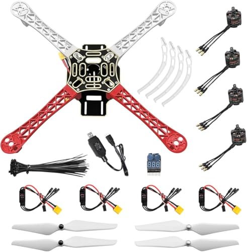 HAWK’S WORK F450 DIY Drone Kit, Open Source DIY 450mm Quadcopter Set (D) - size: D