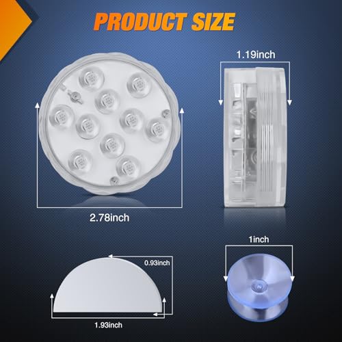 Nilight Marine Boat Light 4 PCS 10LED RGB Wireless Multi Color Lights - color: 4PCS RGB Boat Light