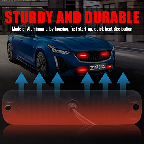 6LED Car Truck Emergency Beacon Warning Hazard Flash Strobe Light Red/Red 4-pack - color: Red Red