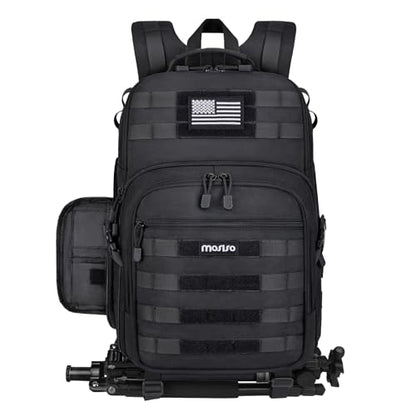 MOSISO Camera Backpack, DSLR/SLR/Mirrorless Tactical Camera Bag Case - color: Black