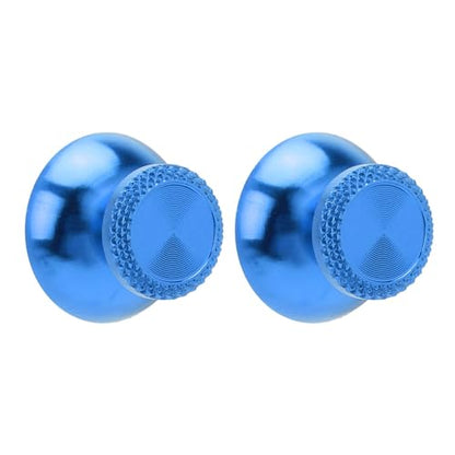 Pomya Thumbsticks for Controller, 2Pcs Metal Thumb Grip Replacement for Handheld Game Console, Aluminum Alloy Analog Thumb Sticks Accessories (Blue) - color: Blue