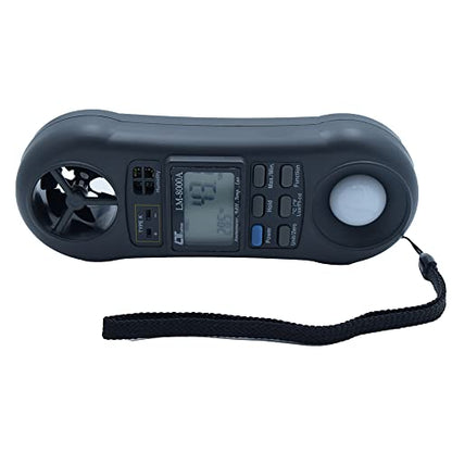 4 in 1 Environmental Quality Meter Anemometer Humidity Light Meter Tester Thermometer Model: LM-8000A Along with Calibration Certificate by INSTRUKART