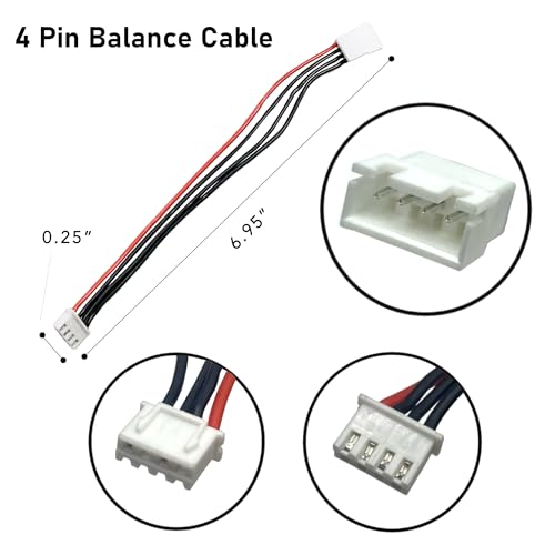 MaximalPower Charging Cables for Yuneec 7500mAh Q500 Battery | 3 Different Cables for Your Drone RC Quadcopter Battery Charging Needs (Charging Cables only)